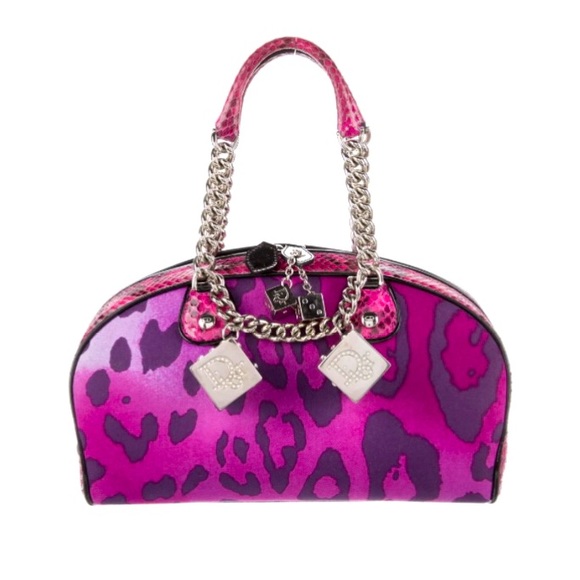 Vintage Dior Python-Trimmed Gambler - Picture 1 of 5